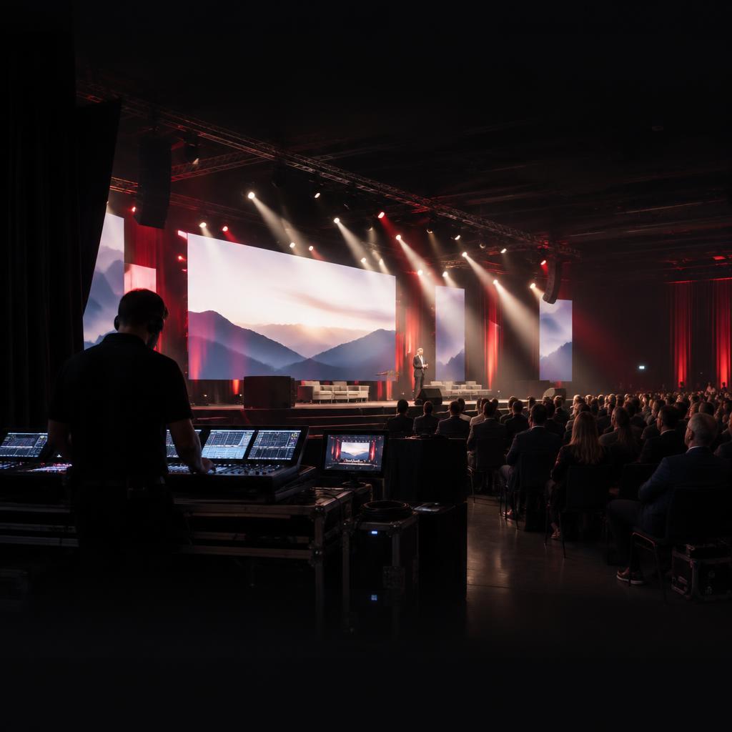 Production & Lighting at a corporate event